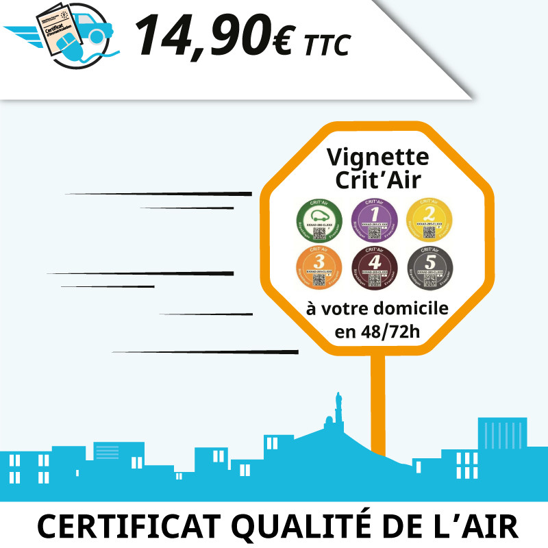 Comment obtenir sa vignette Crit'Air ou certificat qualité de l'air ?