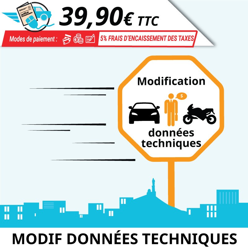 Modification des données techniques ou d'usage d'un véhicule