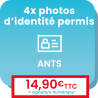 4x photos d'identité permis ANTS