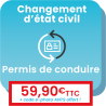 démarche vous permet d'obtenir un duplicata de votre permis de conduire à la suite d'un changement d'état civil.