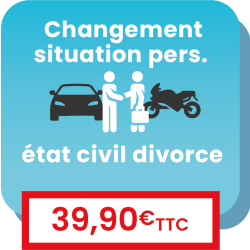 Correction de la carte grise : changement de situation personnelle, mariage, divorce, décès.