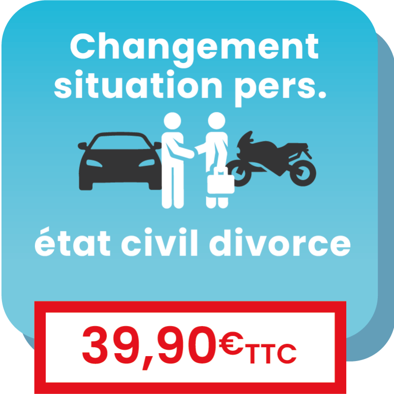 Correction de la carte grise : changement de situation personnelle, mariage, divorce, décès.