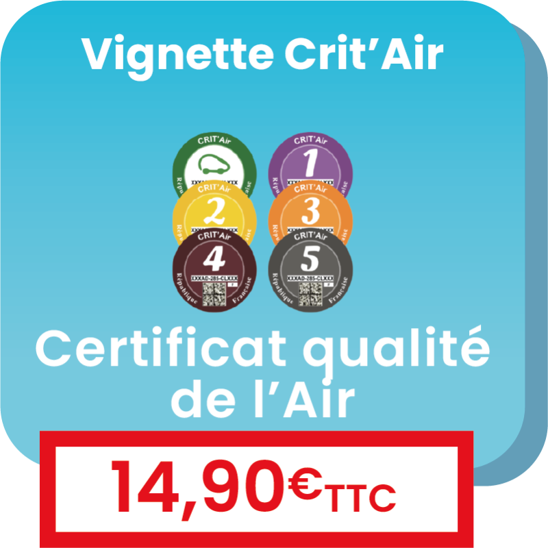 Comment obtenir sa vignette Crit'Air ou certificat qualité de l'air ?