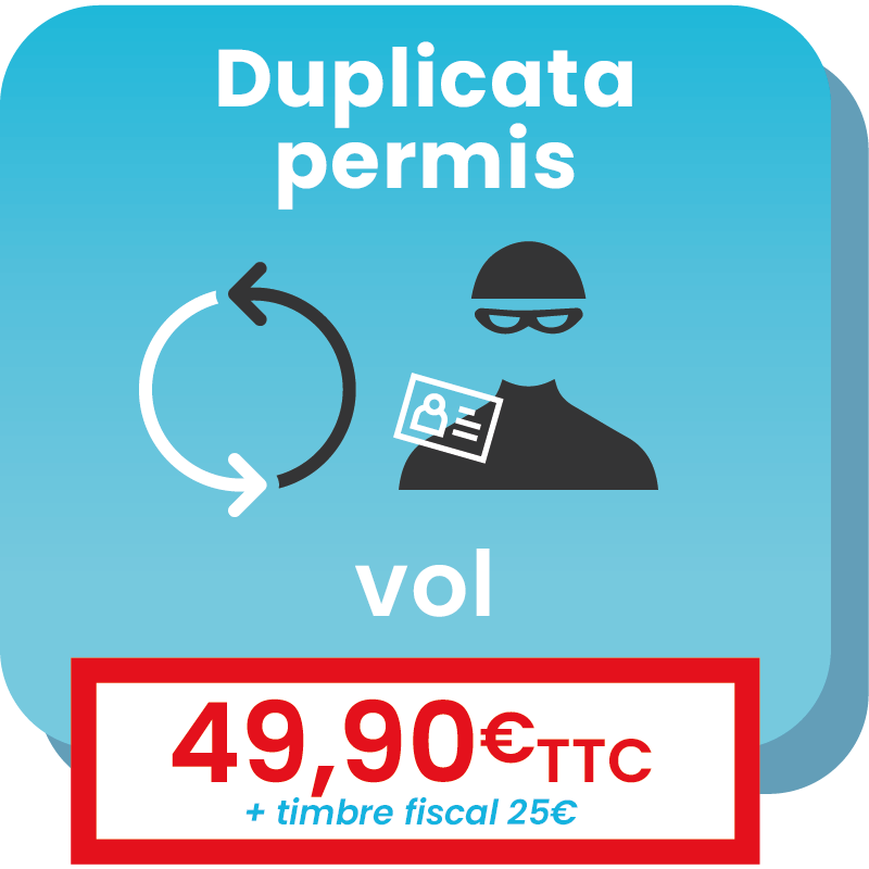 Démarche en ligne pour le renouvellement d'un permis de conduire suite à la perte ou au vol.