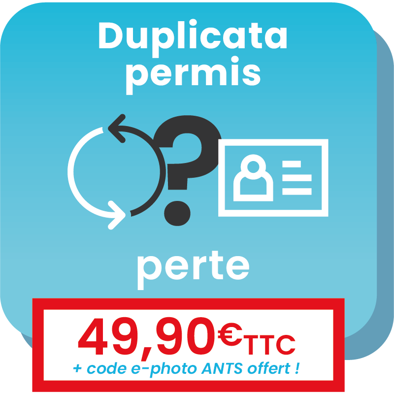 Démarche en ligne pour le renouvellement d'un permis de conduire suite à la perte ou au vol.