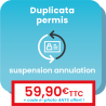 Permis de conduire annulé, suspendu ou invalidé.