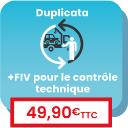 Duplicata en ligne d'une carte grise avec contrôle technique à refaire