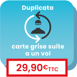 Service en ligne pour demander le duplicata d'une carte grise volée