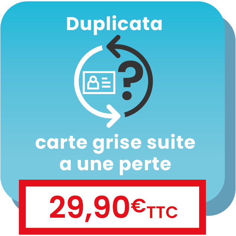 Service en ligne pour demander le duplicata d'une carte grise perdue