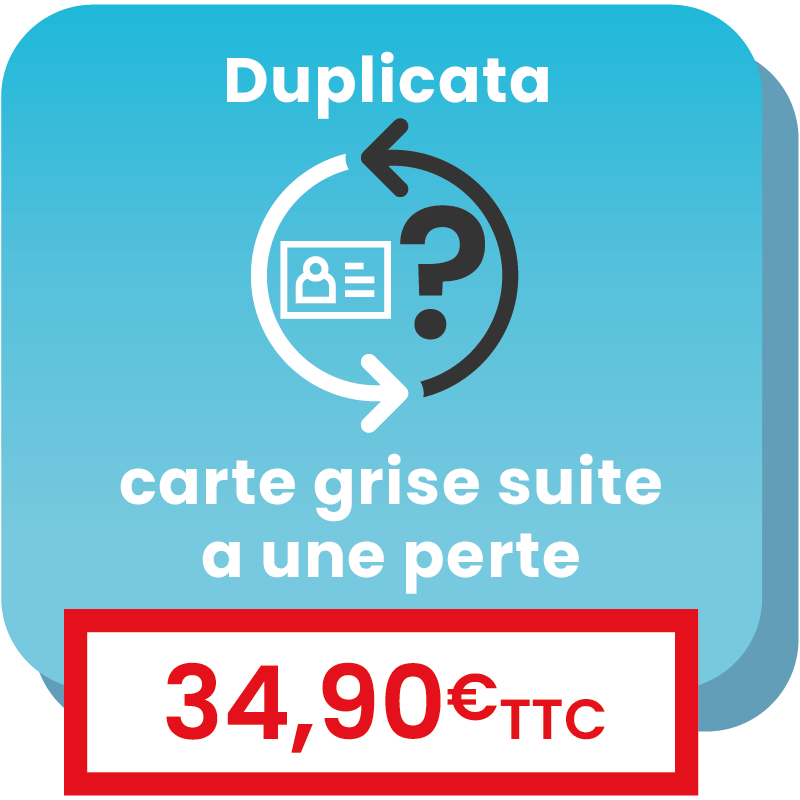 Demande de duplicata à la suite d'une perte de carte grise